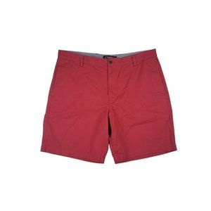 Chaps Shorts Men's Size 38 Red Chinos Flat Front 8" Inseam